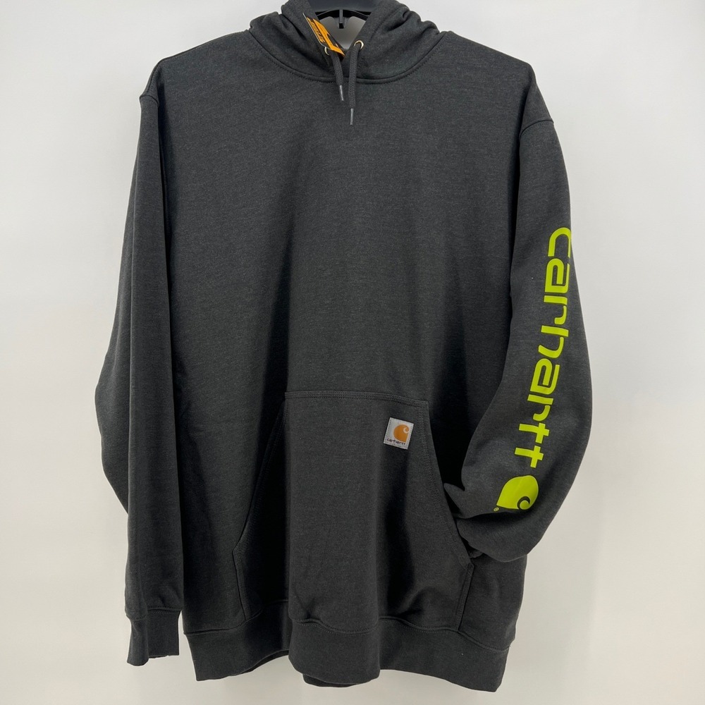 Carhartt Mens XL Loose Fit Midweight Logo Sleeve Sweatshirt Grey TS0288-M New